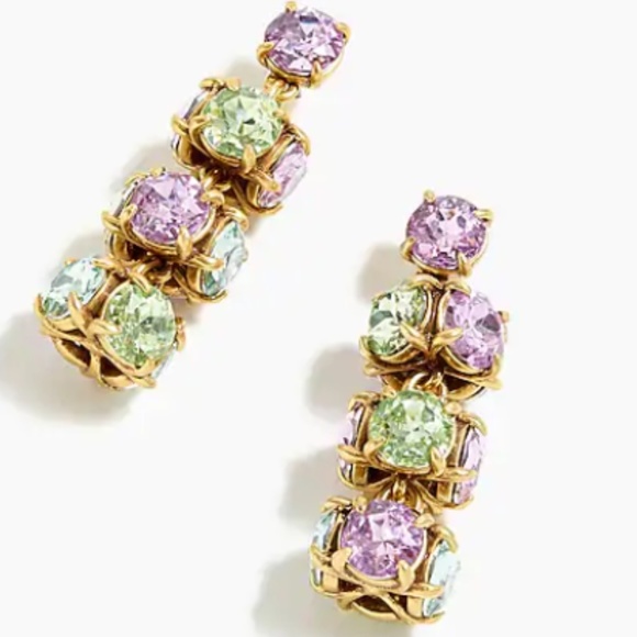 J. Crew Jewelry - J. Crew twisted crystal drop earrings-- hyacinth